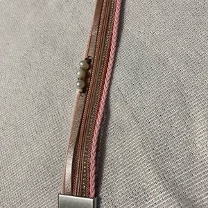 Magnetic hook leather bracelet